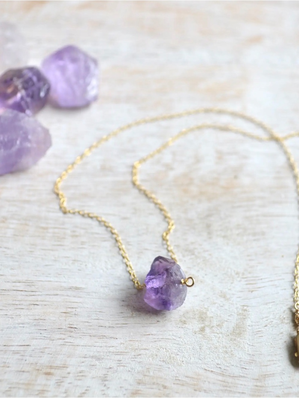Raw Amethyst Necklace